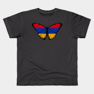 Vintage Armenia Butterfly Moth | Pray For Armenians and Stand with Armenia Kids T-Shirt
